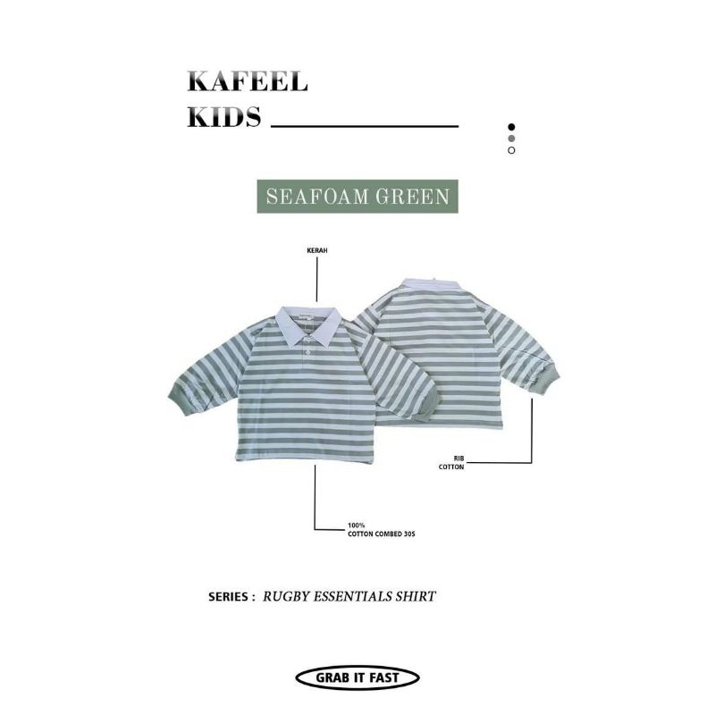 คาเฟ่ | เสื้อ ESSENTIALS RUGBY | CHILDRENS แขนยาว | เสื้อยืด RUGBY KIDS