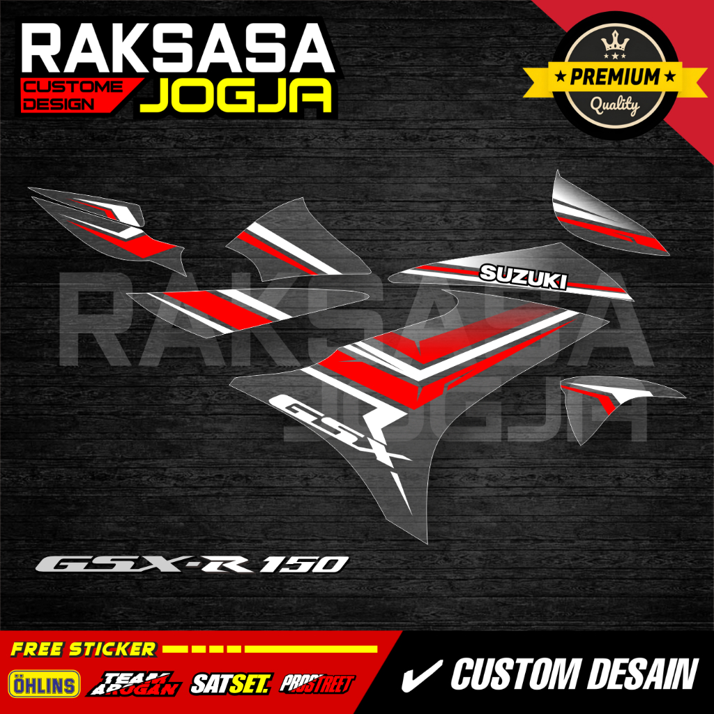 SUZUKI GSX 150R STRIPING TRANSPARENT DOFF GLOSSY VINYL ALREADY CUT JUST STICK คุณภาพระดับพรีเมียม - 
