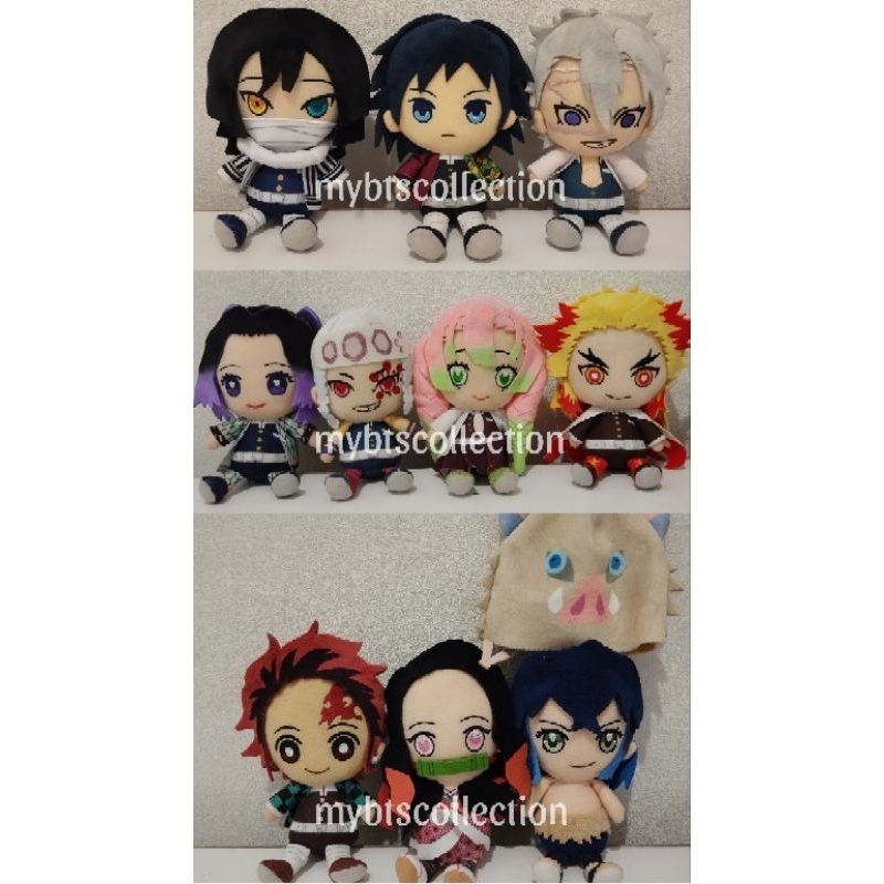Demon Slayer Bulir Chibi Plush Sanemi Obanai Mitsuri Rengoku Giyu Tanjiro Nezuko Inosuke Tengen