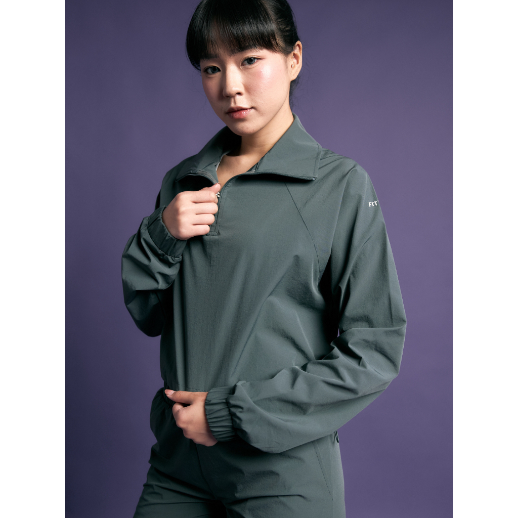 FitYou Quarter Zip Jacket Crop Windbreaker