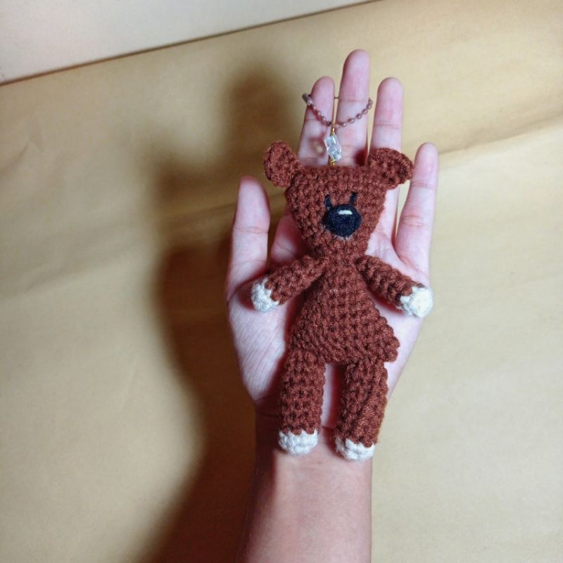 พวงกุญแจ Mr Bean Teddy Bear Amigrumi