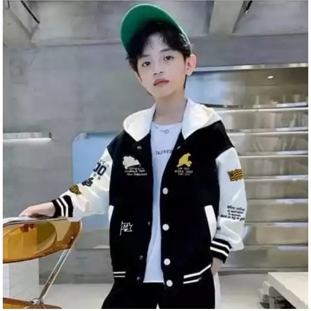 Varsity Baseball Kids Casual Jacket Unisex ผู้ชายผู้หญิง