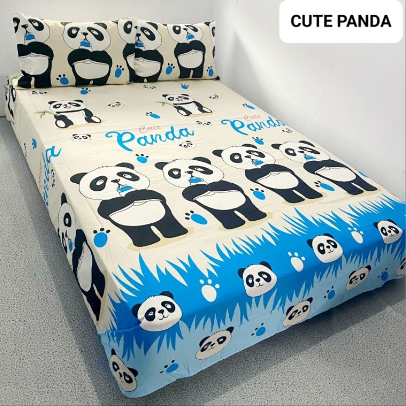 สามารถน่ารัก PANDA CHARACTER BED SHEETS CUTE MINIMALIST CHILDRENS ROOM DECORTATION BED SHEETS 100X20