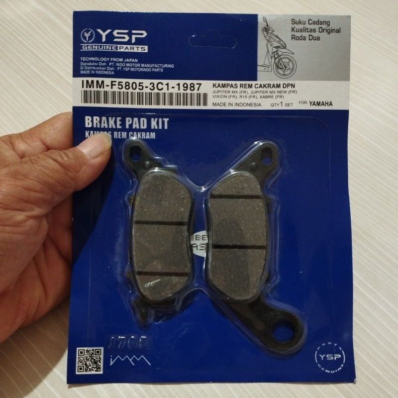 YSP DISPAD (PRESS) FRONT JUPITER MX 3C1 /VIXION /R15 /XABRE /VEGA /XYON /MIO SPORTY /MIO J /MIO SOUL