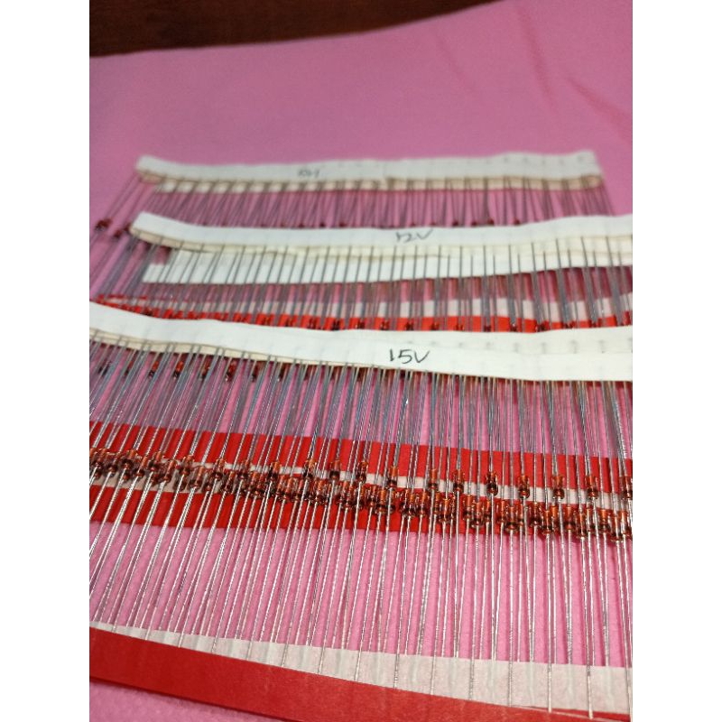 Zener Diode 0.5Watt 5V1, 12V, & 15V