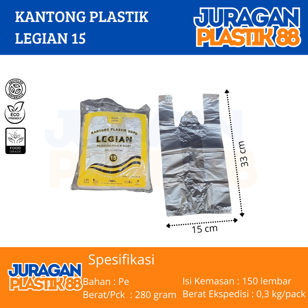 ถุงพลาสติกใส 15 | โปร่งใสใส LEGIAN Hdpe ขนาด 15 เป็นมิตรกับสิ่งแวดล้อม