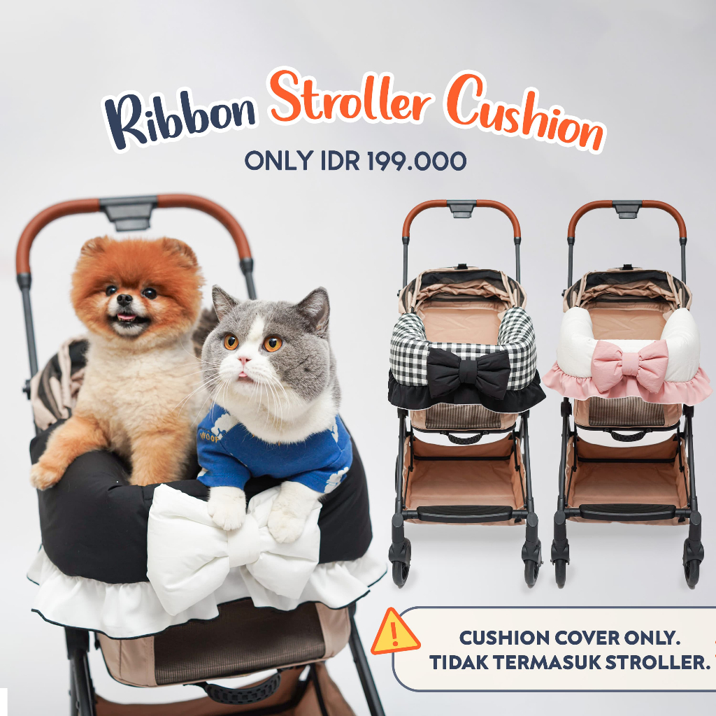 PAWLOVIN – ปลอกหมอนอิงรถเข็นเด็กริบบิ้น / ผ้าพันคอสําหรับสุนัขและแมว