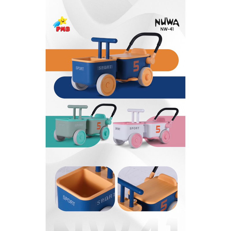 PUSHCAR Push Push ของเล่น PMB NUWA NW42 NW41 NW-42 NW 42 ช้อปปิ้ง Push ของเล่นเพื่อการศึกษา Baby Bal