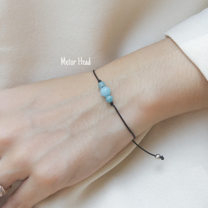 STONE BRACELET (tresa) - Minimalist STONE BRACELET Simple BRACELET Unisex BRACELET Strap BRACELET ผู