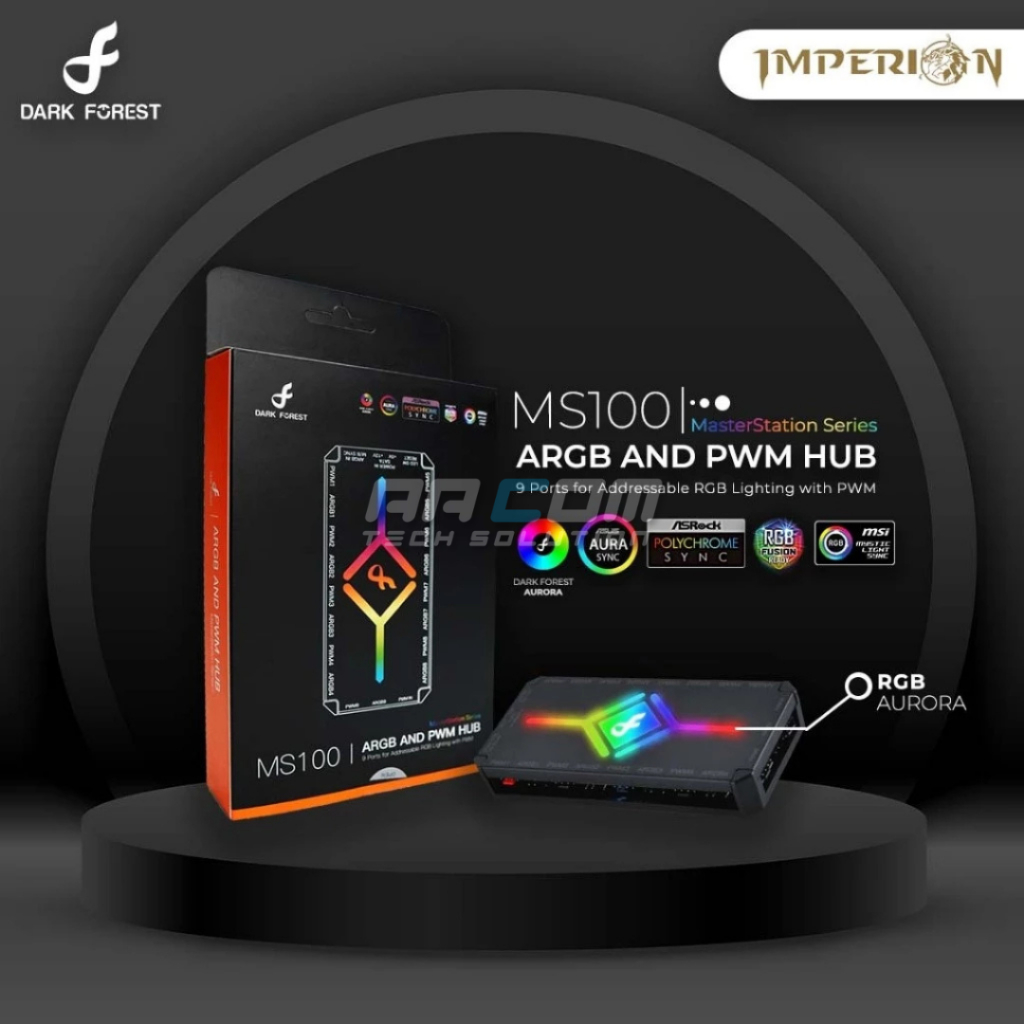 IMPERION FAN ARGB & PWM HUB REMOTE CONTROLLER MS100 DARK FOREST