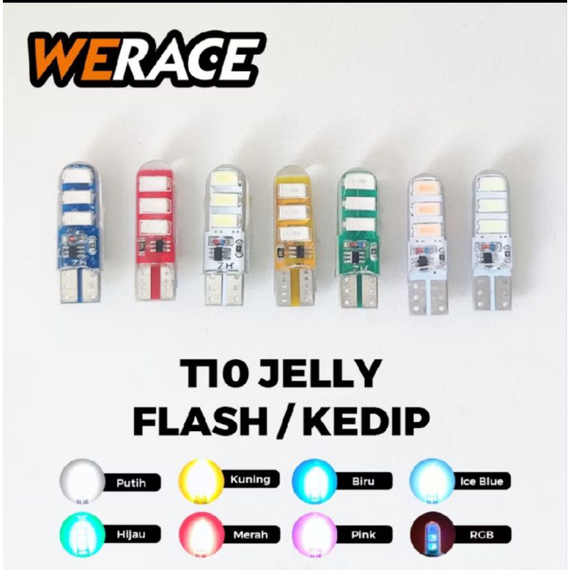 MATA พร้อมส่ง WERACE T10 Jelly ไฟเลี้ยว Led 6 ไฟกระพริบ / กระพริบราคาต่อคู่ คุณภาพสูงที่สุด