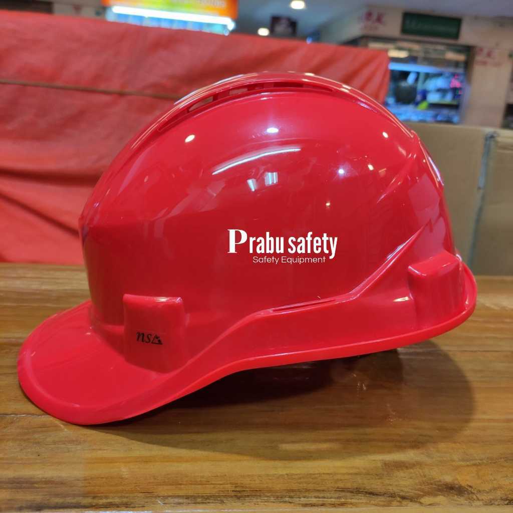 MERAH NSA VENTED RED SAFETY HELMET / NSA VENTURER PROJECT SAFETY HELMET / NSA WORK HELMET