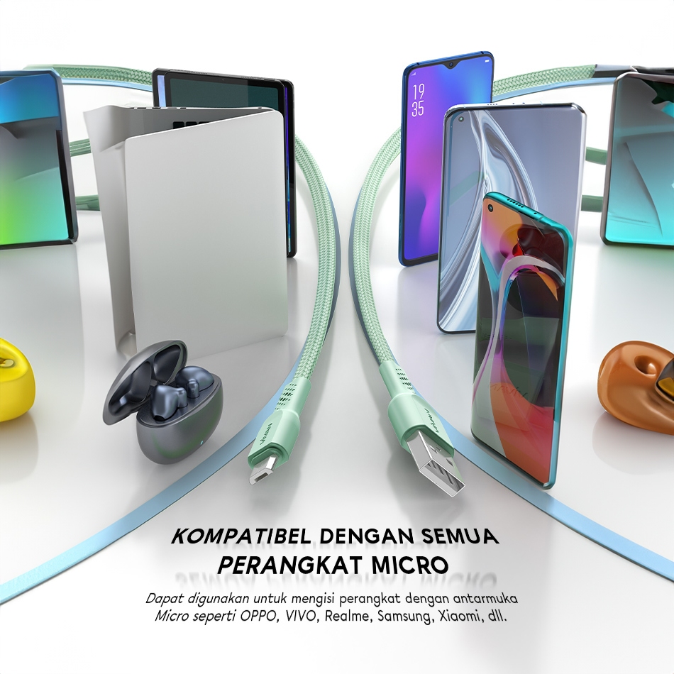 Vivan CSM100B USB Data Cable Micro Cable Data Braided Upgraded More Durable 2.4A 100CM