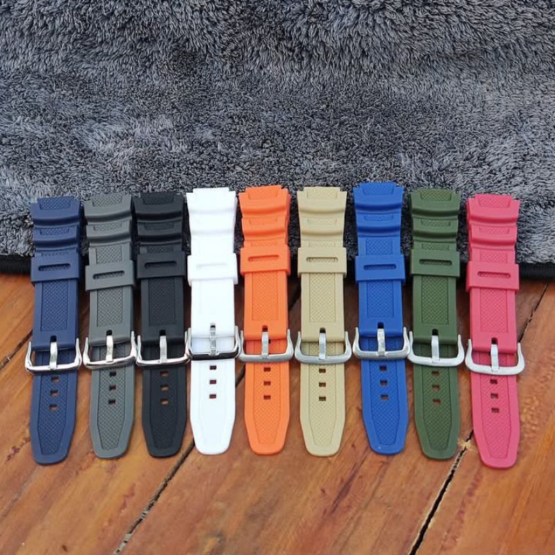 CASIO W216H W217H W218H W219H สายรัดยางปากกาฟรี