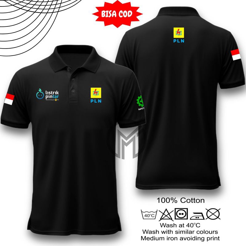 PLN safety first SMALL LOGO COLLAR POLOSHIRT - เสื้อคอปกไฟฟ้าอัจฉริยะ - COOL PLN POLO
