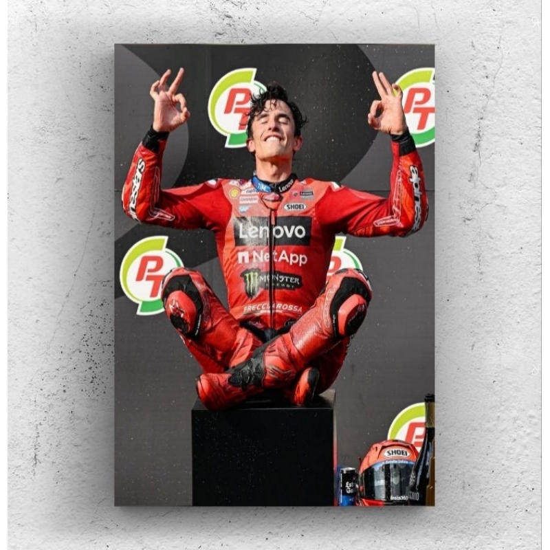 Marq Marquez ducati lenovo wall Poster ขนาด A3+ สูง 48cm กว้าง 32cm