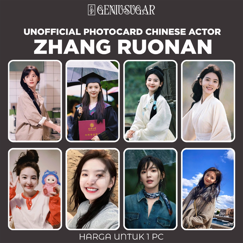 [CHIESE ACTOR] ZHANG RUONAN FANMADE PHOTOCARD