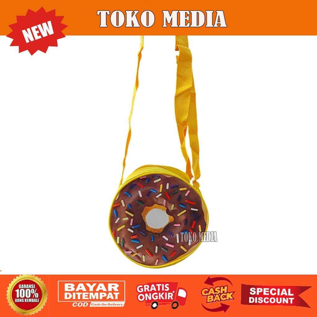 Donut Motif กระเป๋าใส่เหรียญกระเป๋าสะพายสําหรับเด็ก