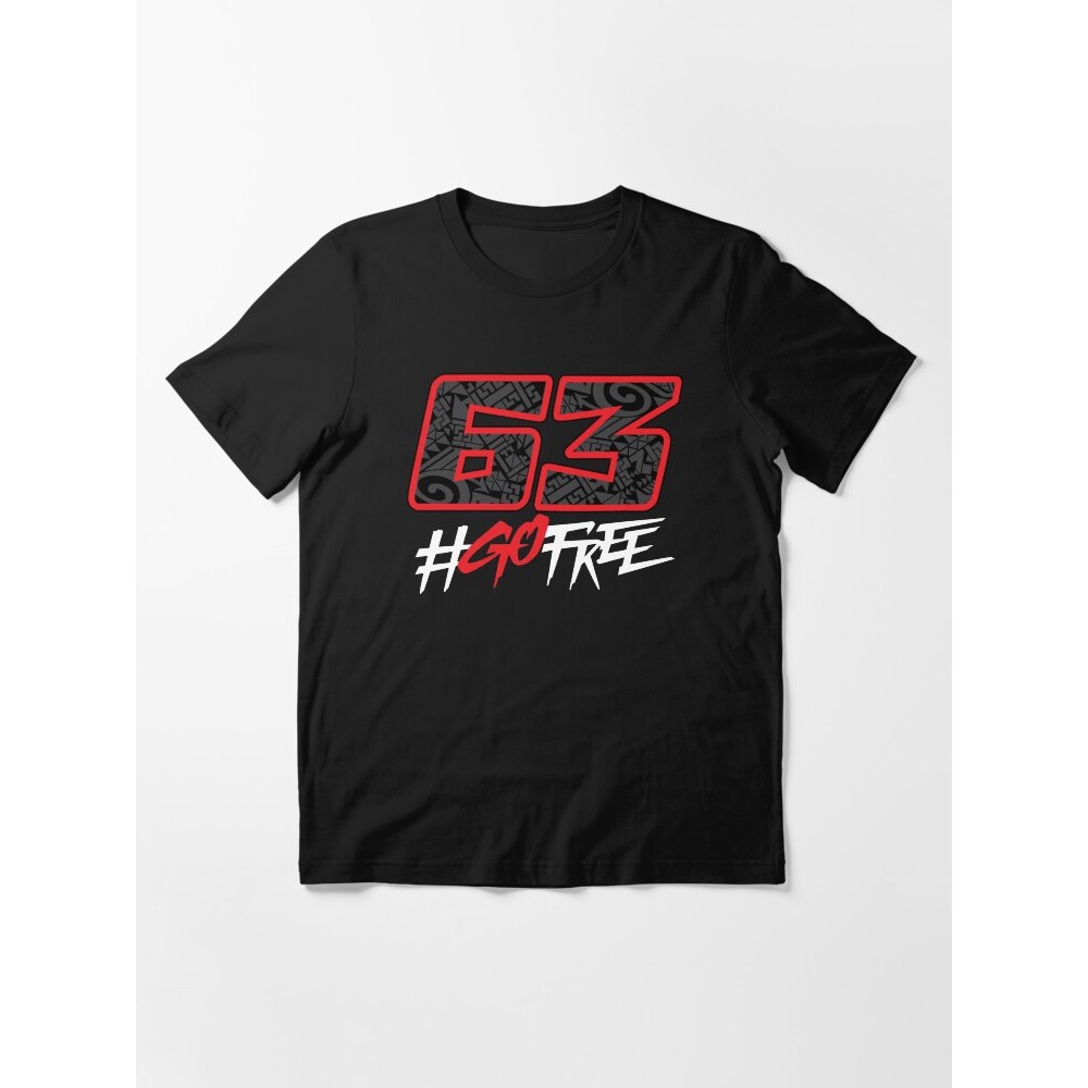 เสื้อยืด Pecco Bagnaia 63 Go Free Essential