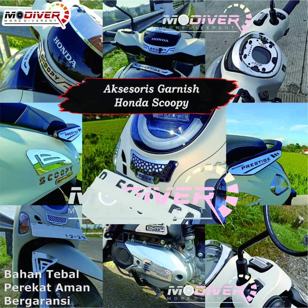 SCOOPY 2025 Up - แพ็คเกจอุปกรณ์มอเตอร์ไซค์ Garnish Cover Emblem