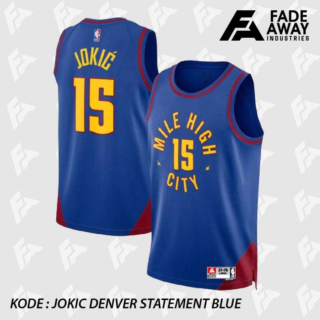 JOKIC 15 MILE HIGH CITY BLUE BASKETBALL JERSEY