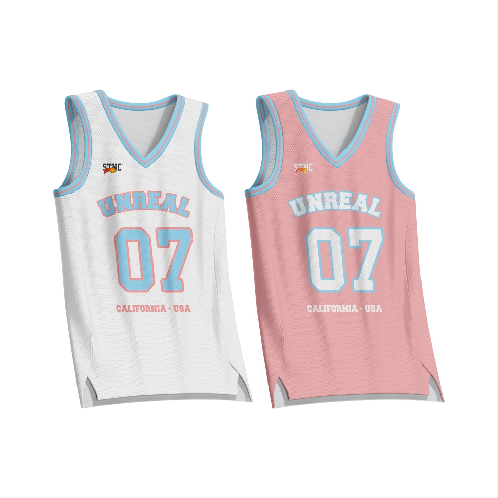 UNREAL CALIFORNIA USA BASKETBALL JERSEY / UNREAL BASKETBALL JERSEY / PASTEL BASKETBALL JERSEY / ฟรีช