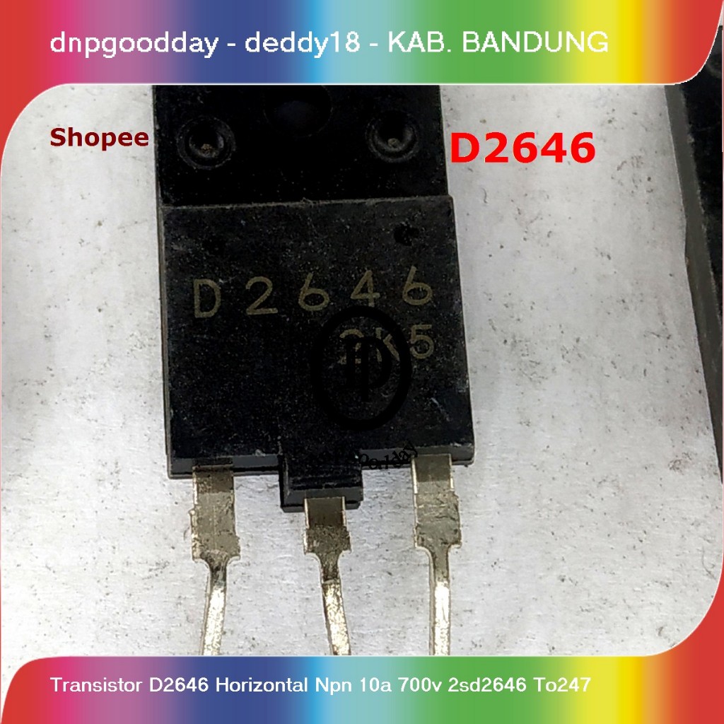 ทรานซิสเตอร์ d2646 แนวนอน npn 10a 700v 2sd2646 to247