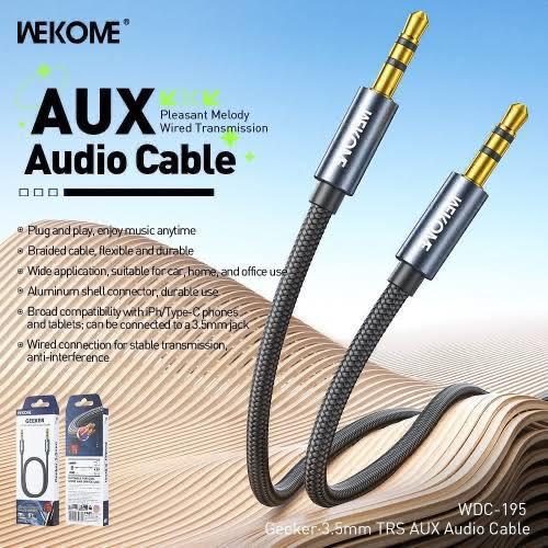 Wekome Geeker 1in1 Aux Cable WDC 195 / aux to aux cable วัสดุไนลอน