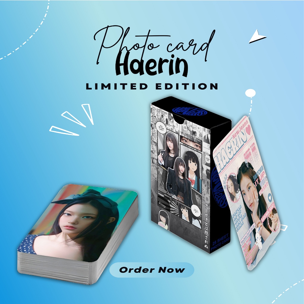 PHOTOCARD SET HAERIN NEW PREMIUM JEANS 25 แผ่นฟรีกล่อง