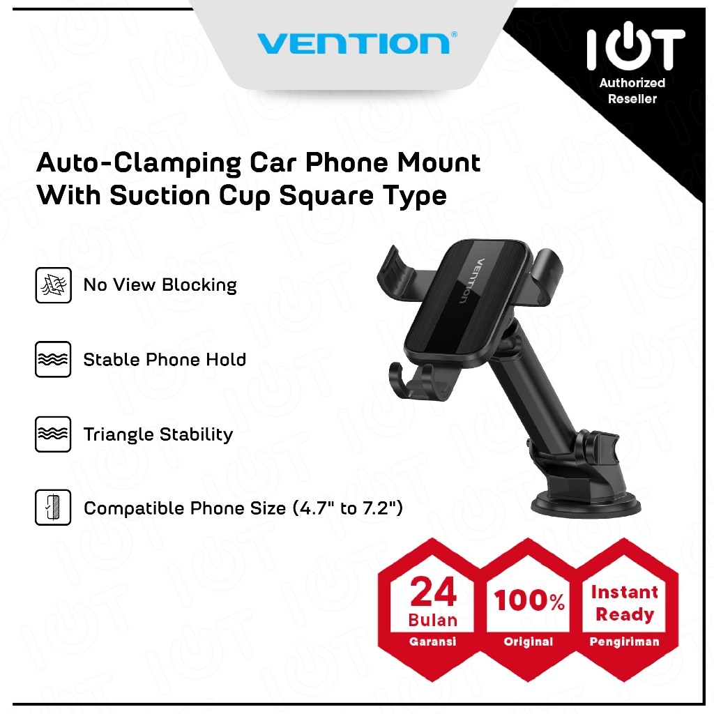 Vention ที่วางโทรศัพท์ในรถยนต์พร้อมถ้วยดูด ABS - KCO