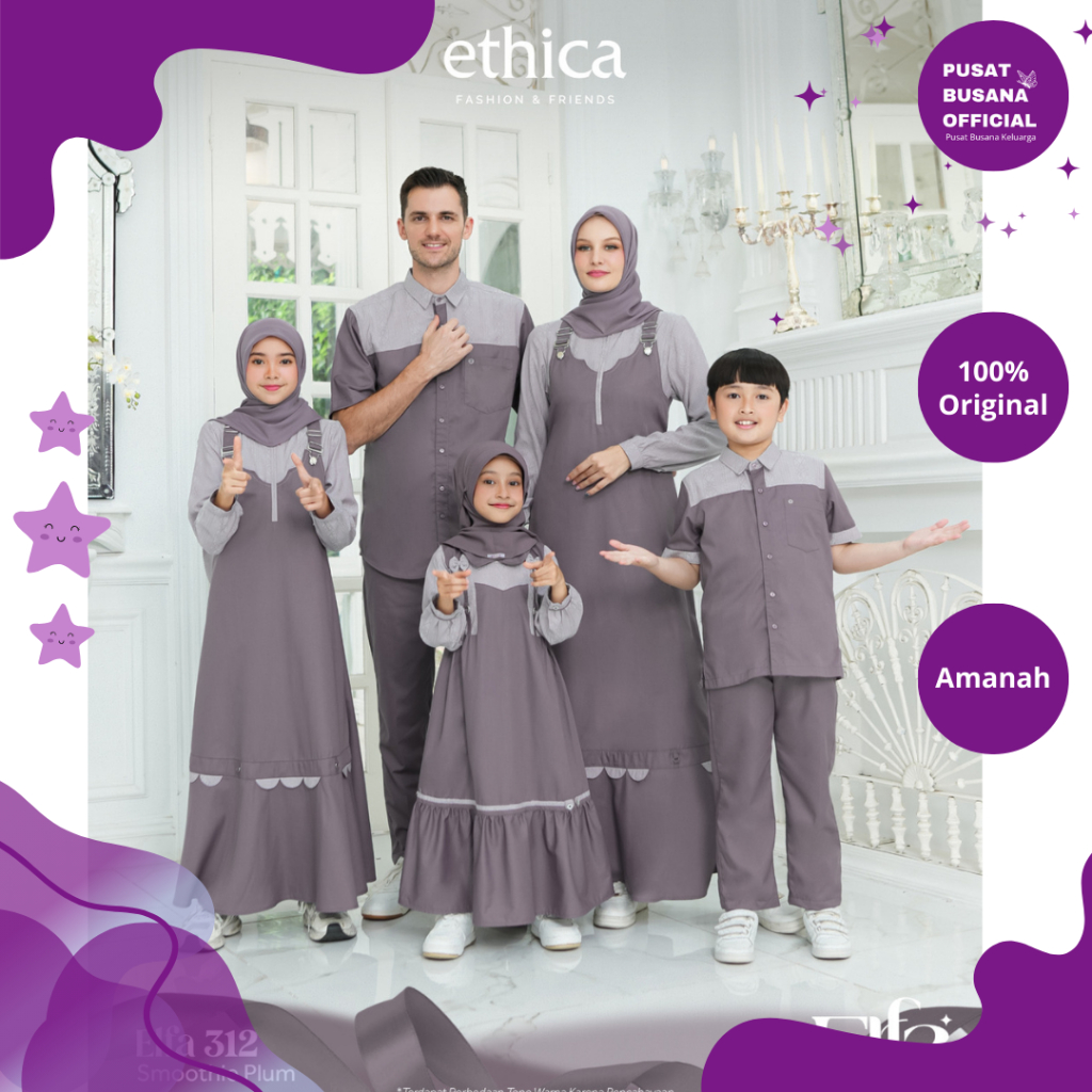 ELFA 312 SMOOTHIE PLUM SIRIMBIT ETHICA LAST FAMIBIT MUSLIM COUPLE TEENAGE OUTFIT MUSLIM COUPLE GAMIS