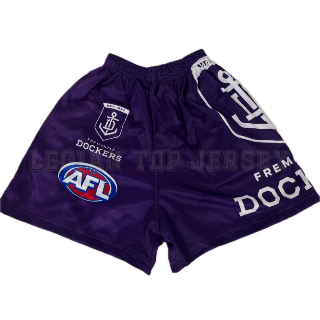กางเกงขาสั้นพิมพ์ลายเต็มตัว AFL Freemantel Dockers