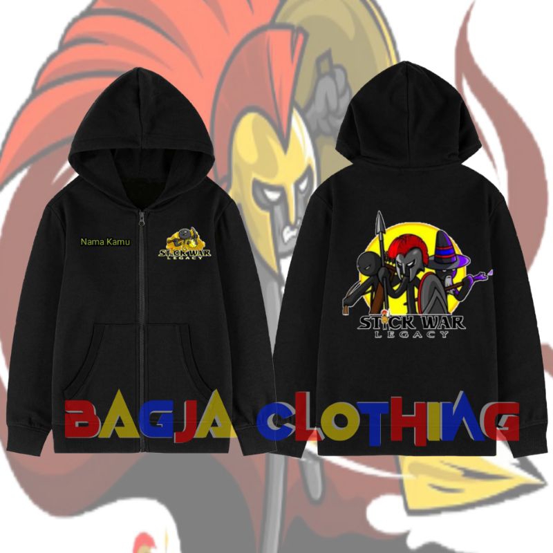 Stick War Legacy Boys Girls zipper Hoodie ฟรีชื่อ