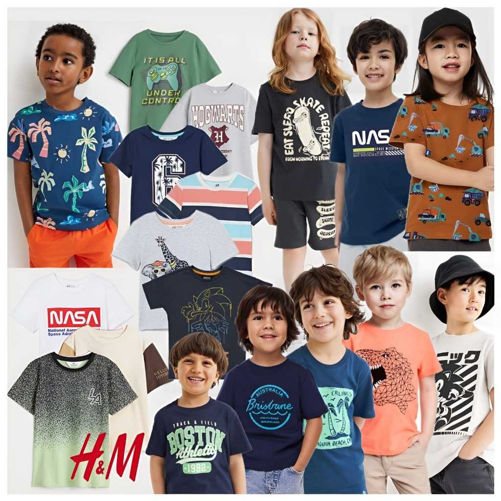 HNM Boys T-Shirt / Tee Boy Tshirt HM H&M Mens Branded Premium Part 1 - Family Area
