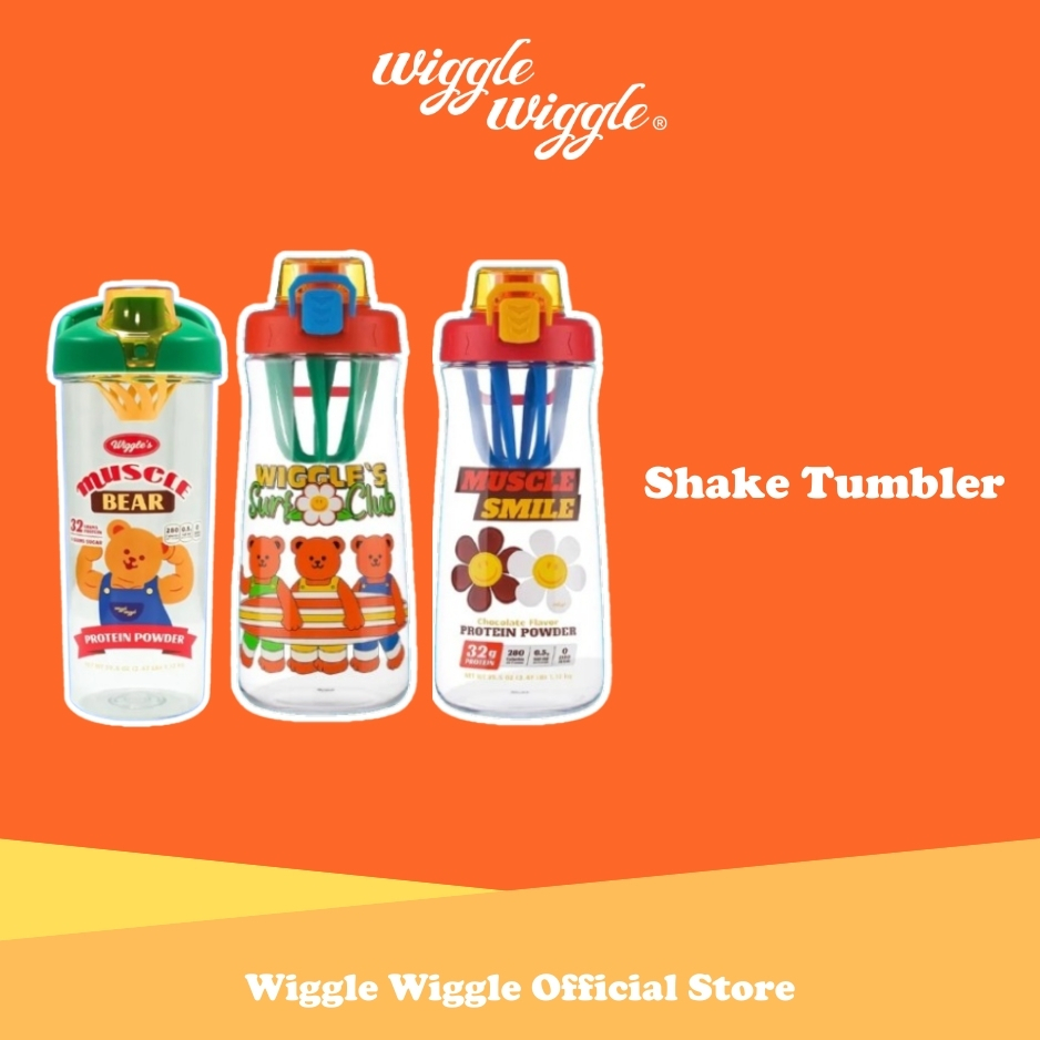 Wiggle Wiggle Shake Tumbler ขวดแก้วน้ําพลาสติกขนาดใหญ่