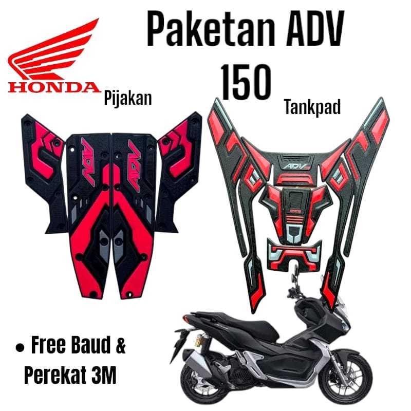 Honda ADV 150 Motorcycle Accessories Package / Footrest - Honda ADV 150 Motorcycle Tankpad