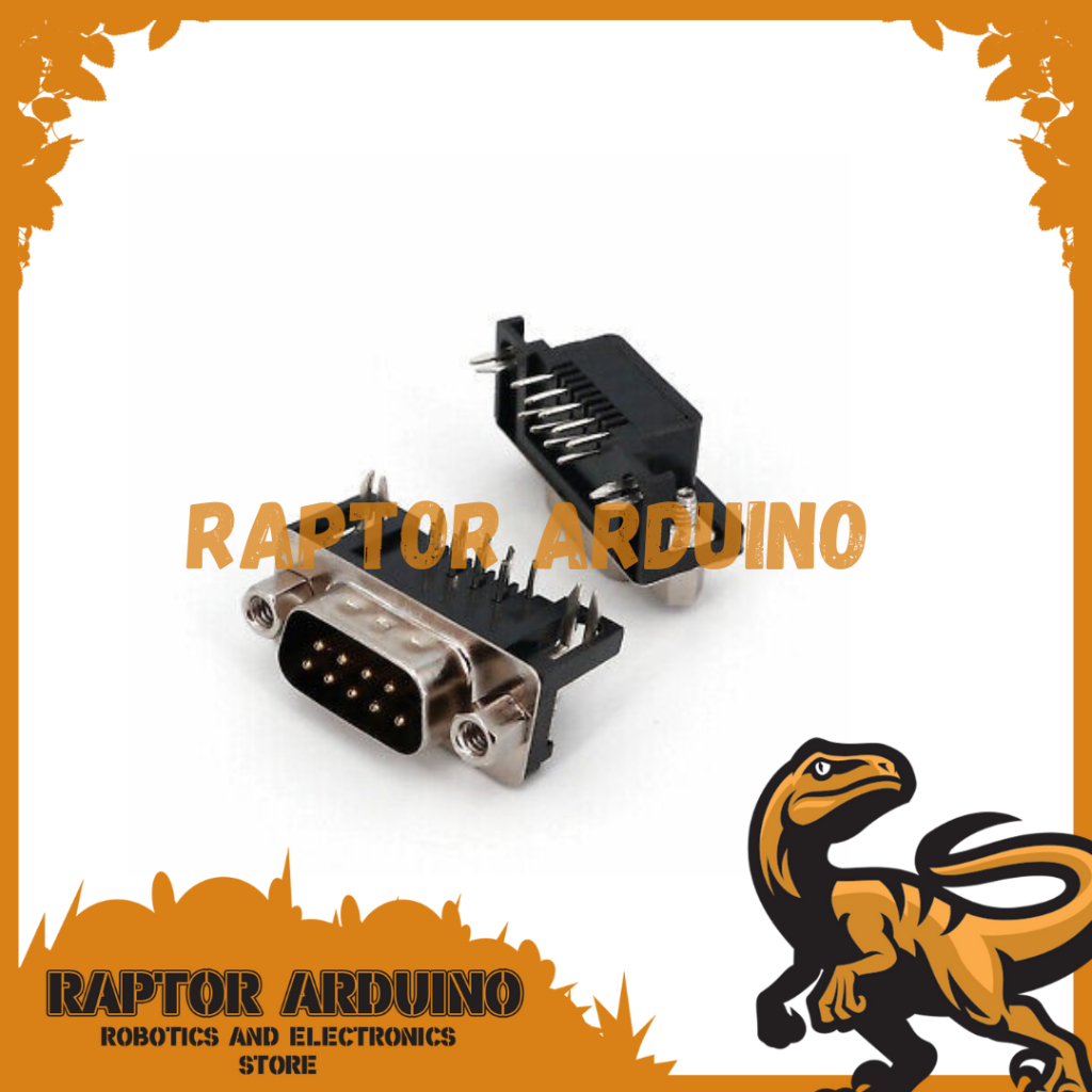 DB 9 PCB MAN DB9 PCB ขั้วต่อชาย Connector