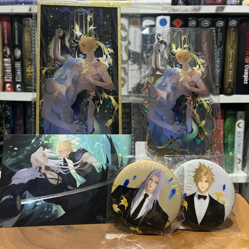 Sefikura Sephiroth x Cloud FFVII Final Fantasy 7 Shikishi Standee Artprint ป้าย