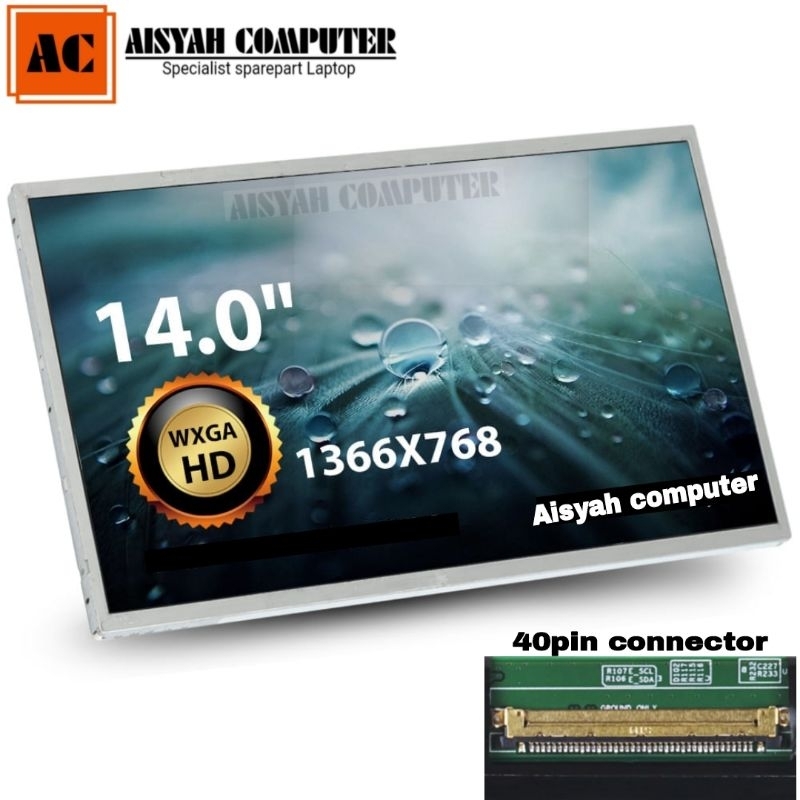 แล็ปท็อป LCD LED รุ่น: N140B6-L02 N140BGE-L21 N140BGE-L11 N140BGE-L23 - ความละเอียด 14inc HD