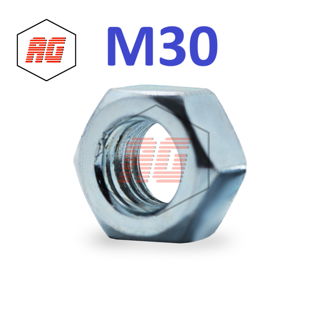HEXAGON NUT / HEXAGON NUT WHITE GALVANIZED M30
