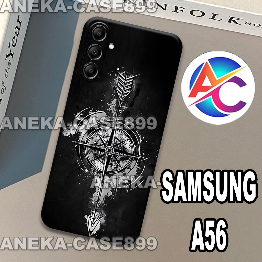 AC76/Rubber Softcase สําหรับ Samsung A56/Compass anchor Motif/ล่าสุด เคส Samsung A56 2025/ซิลิโคน/ซิ