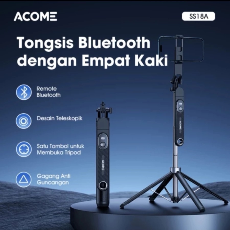 Acome TRIPOD Selfie TRIPOD รีโมทบลูทูธ 180ซม