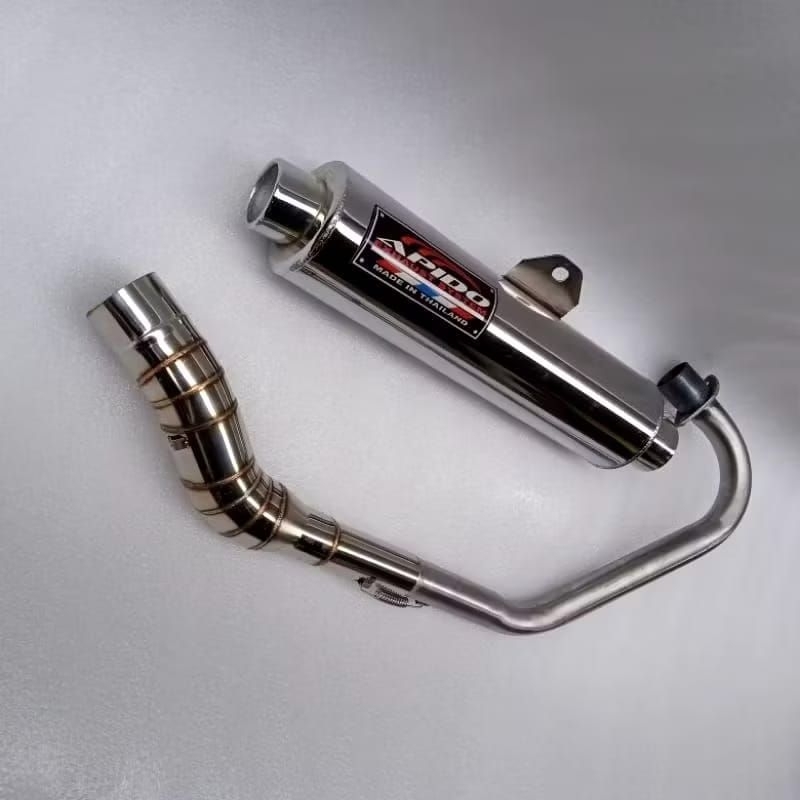 Apido ท่อไอเสียมาตรฐาน Muffler 51 มม.สแตนเลสสําหรับ Raider 150 Carb, FI/RS 150/Tmx 150 Supremo/Tmx 1