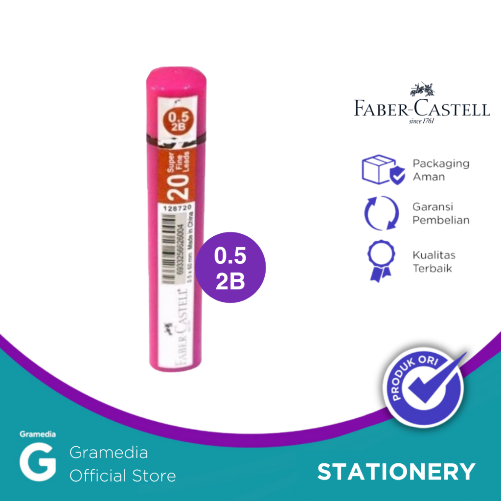 Faber Castell - Superfine Lead 0.5 Mm 2B Pink Tube