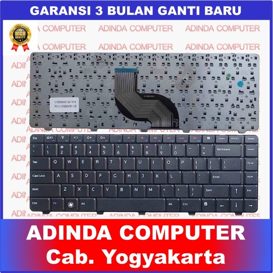 แป้นพิมพ์สีดํา Dell Inspiron N4010 N4020 N4030