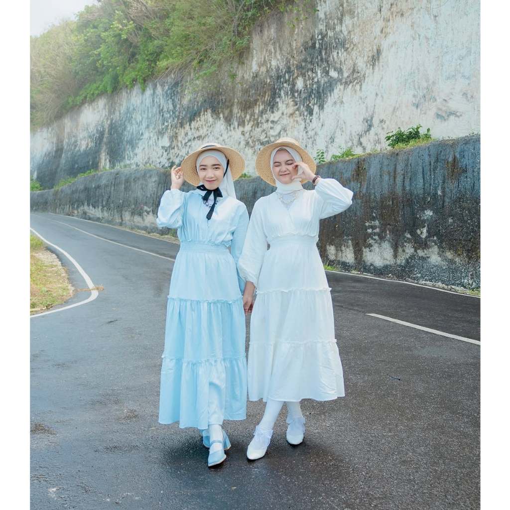 BORA CASUAL DRESS / KOREAN TANICA DRESS / TOPLY SHOP ELEGANT WOMENS DRESS / KOREAN DRESS COMBINATION