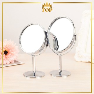 Kaca Cermin Makeup Putar 360 / Kaca Cermin Aesthetic / Kaca Cermin 2 Sisi Stainless Steel TOP908