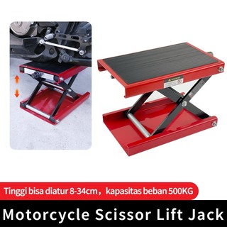 CHIGE Jack Hoist Stand Repair for Motorcycle ATV Dirt Bike Dongkrak Meja Moge Angkat Servis Motor 500KG Scissor Lifting Hoist Bench Lift