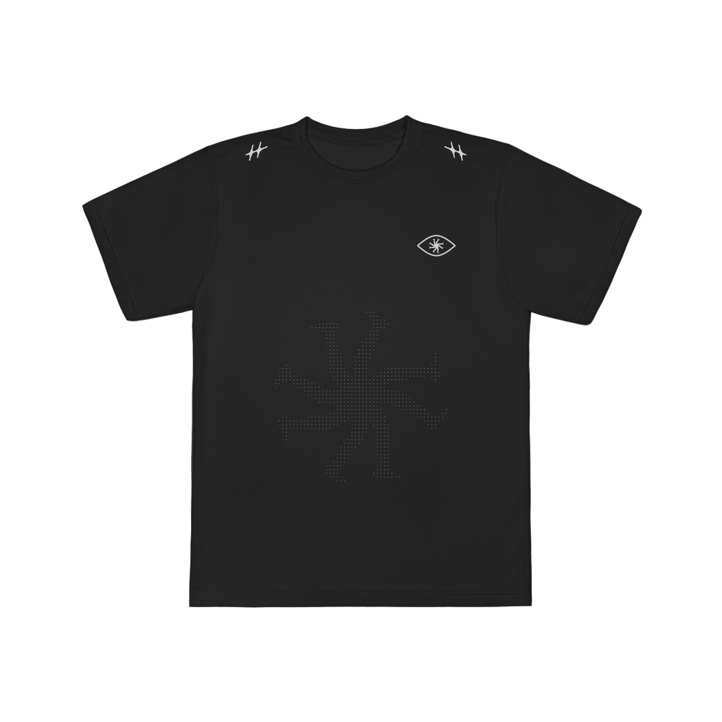 HLWN Running Unisex Short Sleeve Jersey สีดํา - Doughty