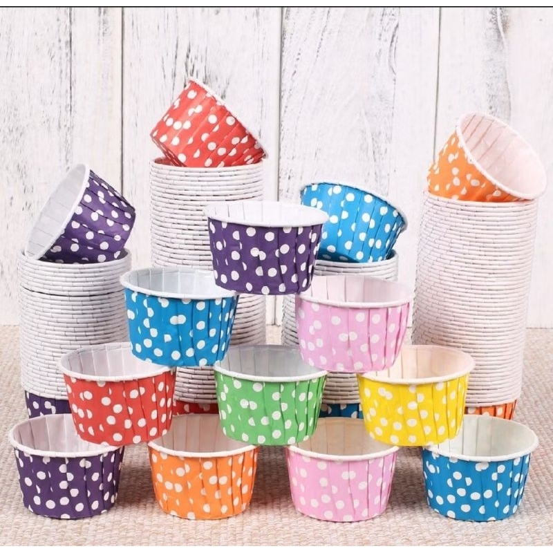 Cupcake Case Paper Cup Muffin Container Contents 50 ชิ้น